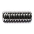 Midwest Fastener 7/16"-14 x 1-1/4" 18-8 Stainless Steel Coarse Thread Hex Socket Headless Set Screws 5PK 33866